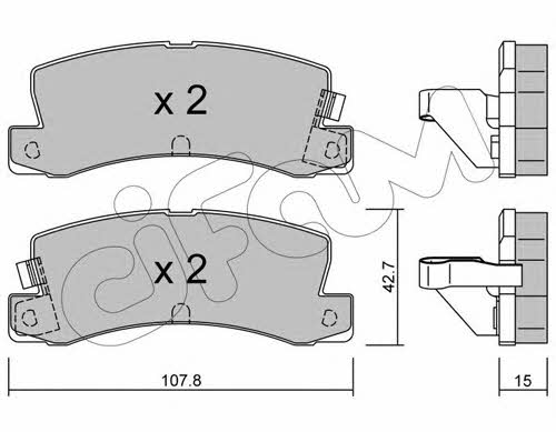 Cifam 822-161-2 Brake Pad Set, disc brake 8221612