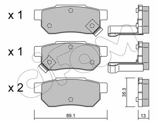 Cifam 822-170-1 Brake Pad Set, disc brake 8221701