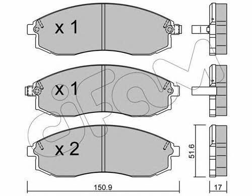 Cifam 822-306-0 Brake Pad Set, disc brake 8223060