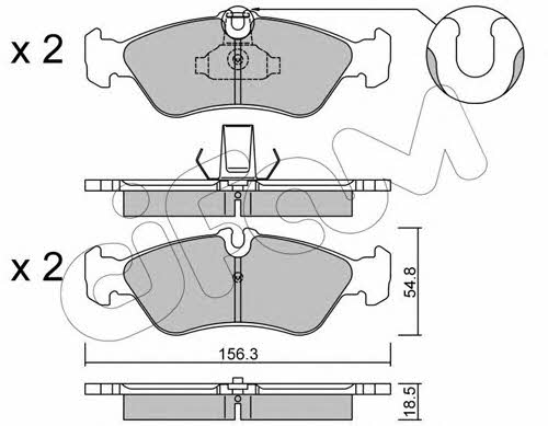 Cifam 822-311-0 Brake Pad Set, disc brake 8223110