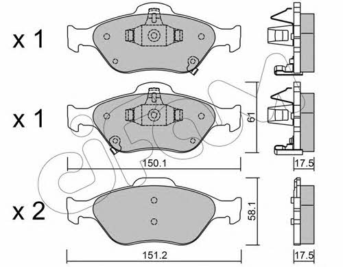 Cifam 822-316-1 Brake Pad Set, disc brake 8223161