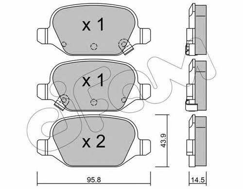 Cifam 822-324-5 Brake Pad Set, disc brake 8223245
