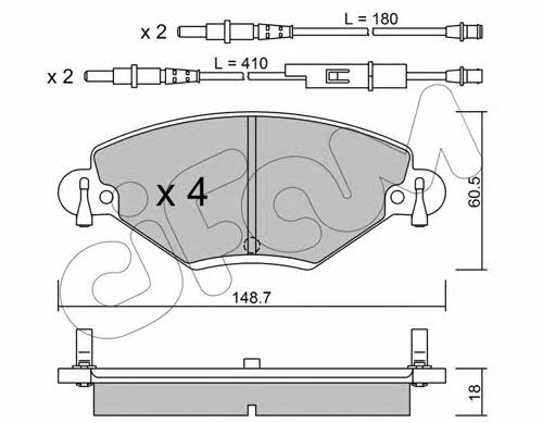 Cifam 822-331-0 Brake Pad Set, disc brake 8223310