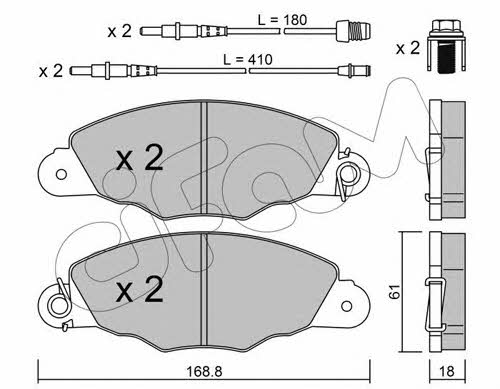 Cifam 822-334-1 Brake Pad Set, disc brake 8223341