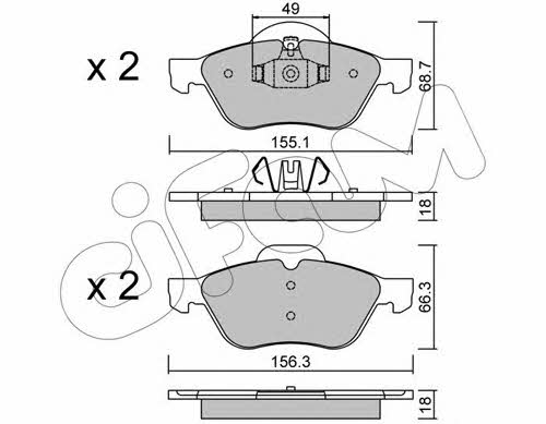 Cifam 822-335-1 Brake Pad Set, disc brake 8223351