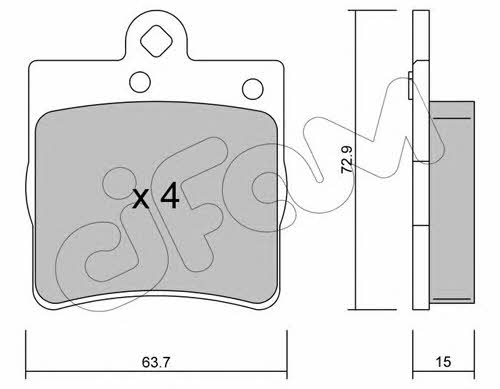 Cifam 822-343-0 Brake Pad Set, disc brake 8223430