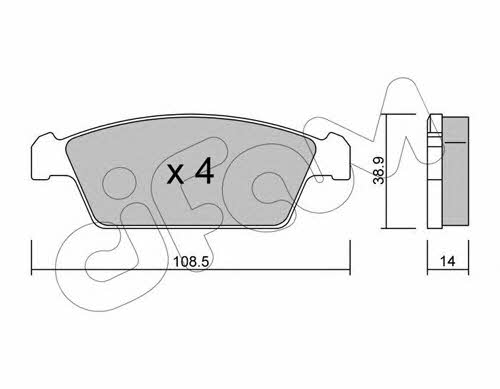 Cifam 822-367-0 Brake Pad Set, disc brake 8223670