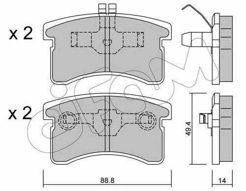 Cifam 822-378-0 Brake Pad Set, disc brake 8223780