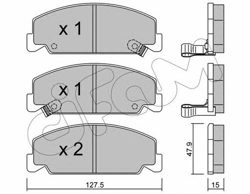 Cifam 822-383-0 Brake Pad Set, disc brake 8223830