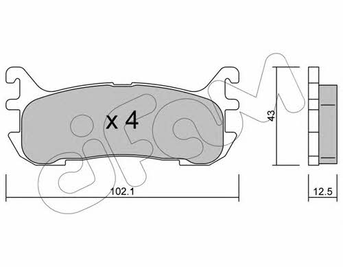 Cifam 822-393-0 Brake Pad Set, disc brake 8223930