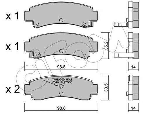 Cifam 822-402-0 Brake Pad Set, disc brake 8224020