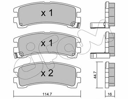 Cifam 822-408-0 Brake Pad Set, disc brake 8224080