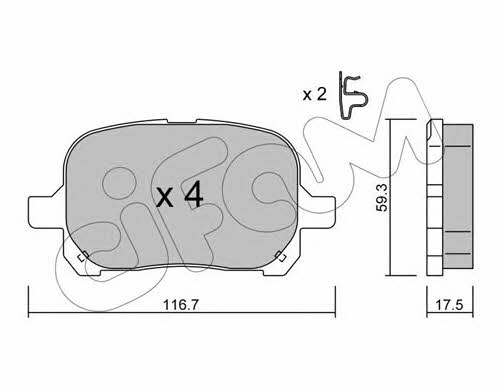 Cifam 822-429-0 Brake Pad Set, disc brake 8224290