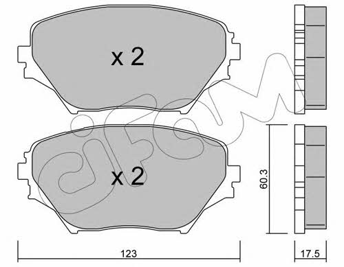 Cifam 822-430-0 Brake Pad Set, disc brake 8224300