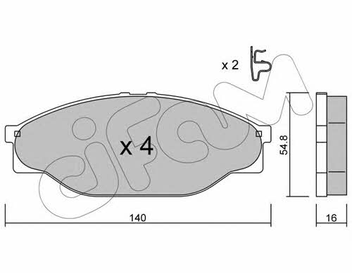 Cifam 822-433-0 Brake Pad Set, disc brake 8224330