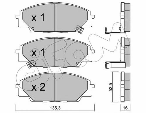 Cifam 822-435-0 Brake Pad Set, disc brake 8224350