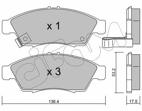 Cifam 822-437-0 Brake Pad Set, disc brake 8224370