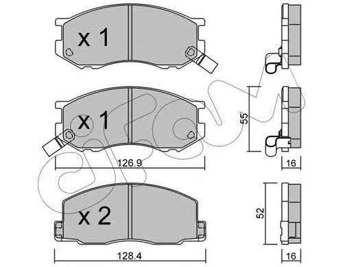 Cifam 822-455-0 Brake Pad Set, disc brake 8224550