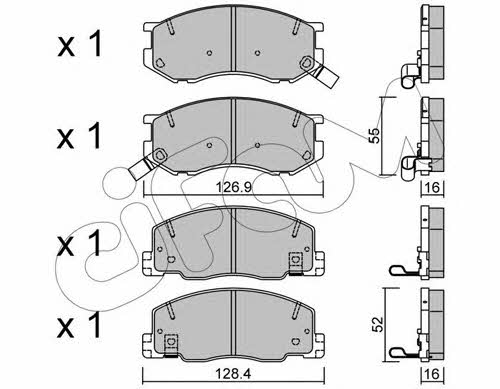 Cifam 822-456-0 Brake Pad Set, disc brake 8224560