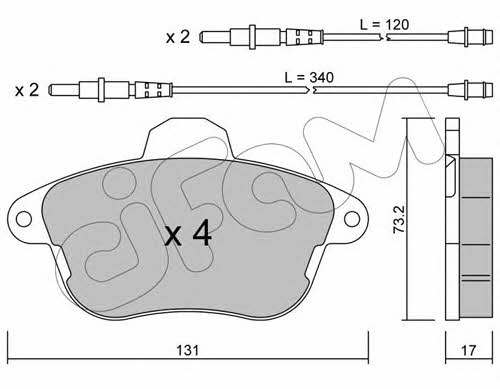 Cifam 822-184-0 Brake Pad Set, disc brake 8221840