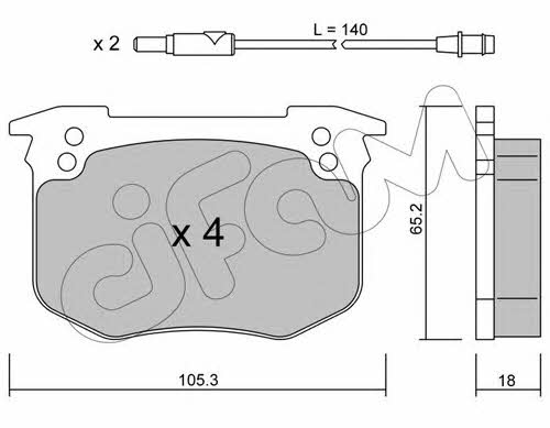 Cifam 822-189-0 Brake Pad Set, disc brake 8221890