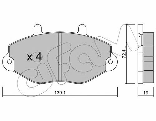 Cifam 822-195-0 Brake Pad Set, disc brake 8221950