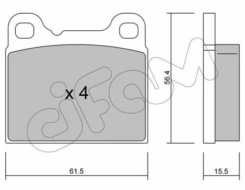 Cifam 822-200-0 Brake Pad Set, disc brake 8222000