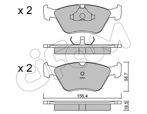 Cifam 822-205-0 Brake Pad Set, disc brake 8222050