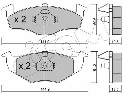 Cifam 822-206-1 Brake Pad Set, disc brake 8222061