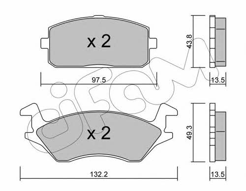 Cifam 822-234-0 Brake Pad Set, disc brake 8222340