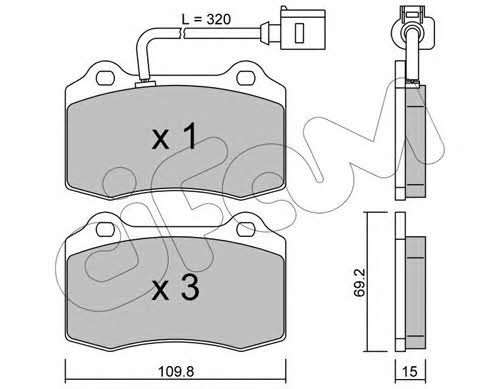 Cifam 822-251-4 Brake Pad Set, disc brake 8222514