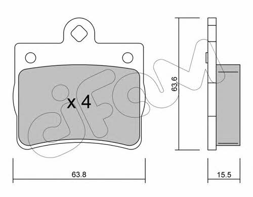 Cifam 822-255-0 Brake Pad Set, disc brake 8222550