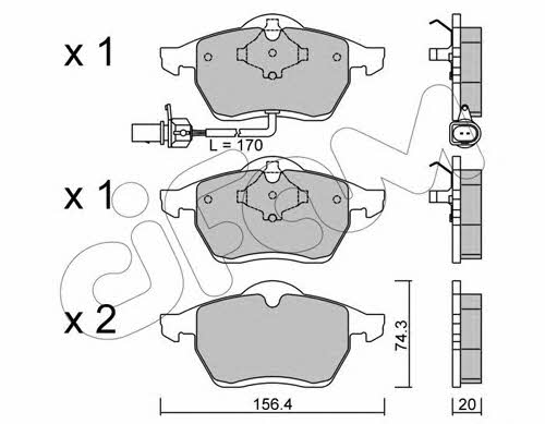 Cifam 822-279-1 Brake Pad Set, disc brake 8222791