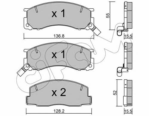 Cifam 822-281-0 Brake Pad Set, disc brake 8222810