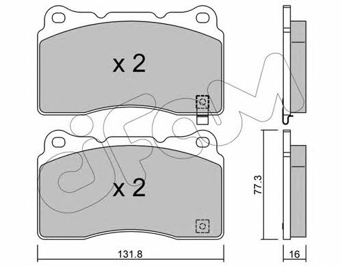 Cifam 822-288-5 Brake Pad Set, disc brake 8222885