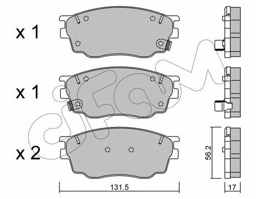 8224750 Cifam Brake pad set