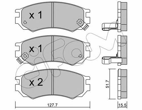 Cifam 822-488-0 Brake Pad Set, disc brake 8224880