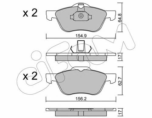 Cifam 822-489-0 Brake Pad Set, disc brake 8224890