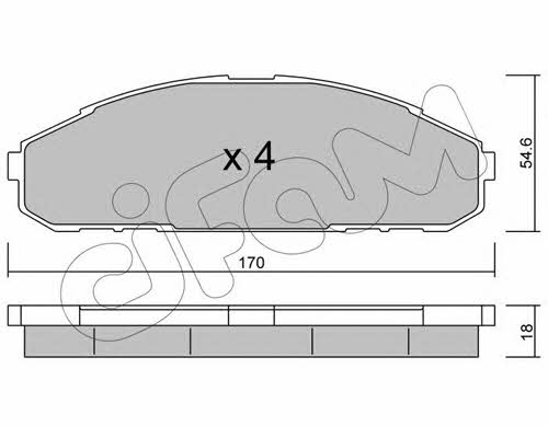 Cifam 822-495-0 Brake Pad Set, disc brake 8224950