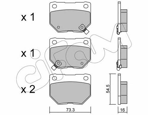 Cifam 822-501-0 Brake Pad Set, disc brake 8225010