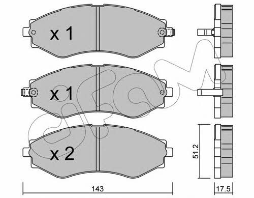 Cifam 822-509-0 Brake Pad Set, disc brake 8225090