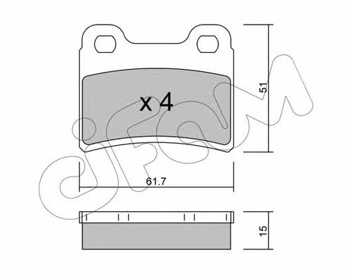 Cifam 822-535-0 Brake Pad Set, disc brake 8225350