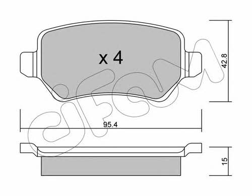 Cifam 822-542-1 Brake Pad Set, disc brake 8225421