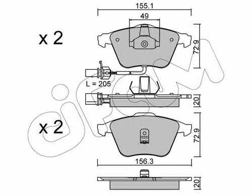 Cifam 822-549-0 Brake Pad Set, disc brake 8225490