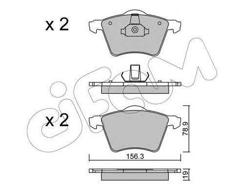 Cifam 822-550-2 Brake Pad Set, disc brake 8225502