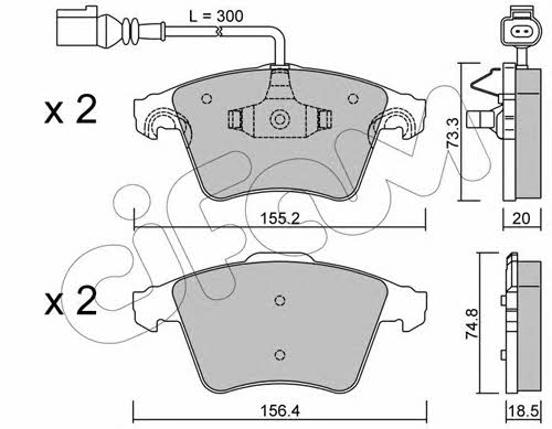 Cifam 822-552-2 Brake Pad Set, disc brake 8225522