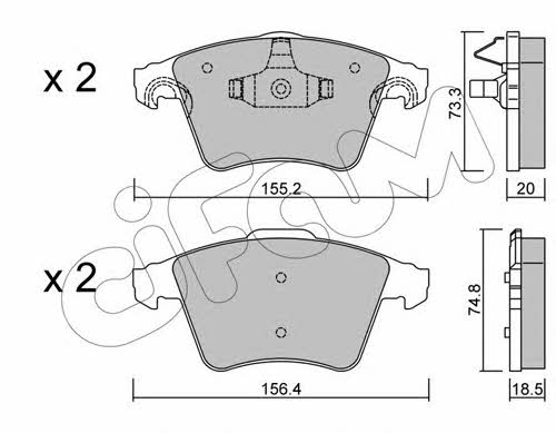 Cifam 822-552-3 Brake Pad Set, disc brake 8225523