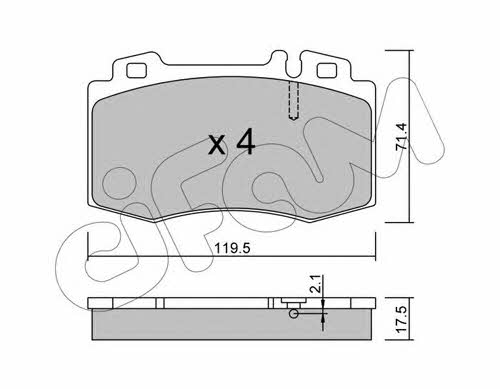 Cifam 822-563-0 Brake Pad Set, disc brake 8225630