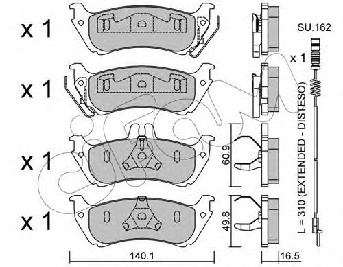 Cifam 822-570-1K Brake Pad Set, disc brake 8225701K