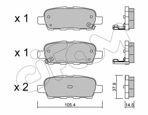 Cifam 822-612-0 Brake Pad Set, disc brake 8226120